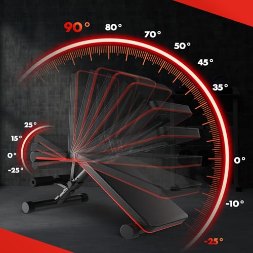 Sweetcrispy Adjustable Weight Bench for Home Gym, Foldable Incline Workout Bench Press with 795 LBS Weight Capacity, Strength Training Fitness Equipment for Full Body Exercise - Image 3