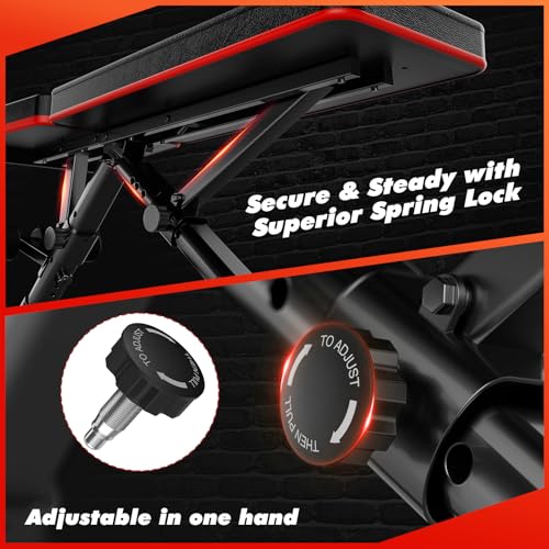 Sweetcrispy Adjustable Weight Bench for Home Gym, Foldable Incline Workout Bench Press with 795 LBS Weight Capacity, Strength Training Fitness Equipment for Full Body Exercise - Image 6