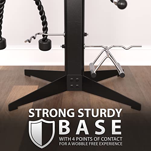 Synergee Cable Attachment Rack. Free-Standing Storage Rack. Multi-Use Storage Posts for Exercise Attachments. - Image 4