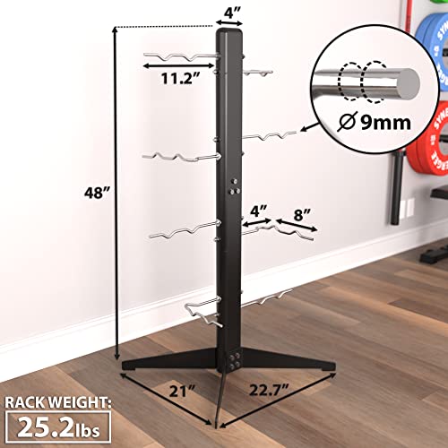 Synergee Cable Attachment Rack. Free-Standing Storage Rack. Multi-Use Storage Posts for Exercise Attachments. - Image 5