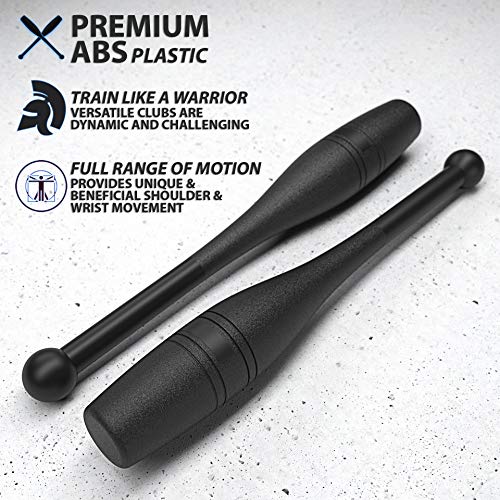 Synergee Indian Clubs 1lb, 2lb, 5lb, 10lb & 15lb. Power Clubs - Exercise Weight Club Bells - Grip and Forearm Strength Trainer - Sold in Pairs - Image 3