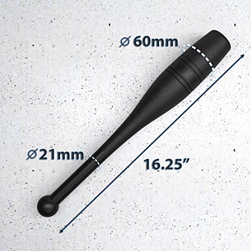 Synergee Indian Clubs 1lb, 2lb, 5lb, 10lb & 15lb. Power Clubs - Exercise Weight Club Bells - Grip and Forearm Strength Trainer - Sold in Pairs - Image 5