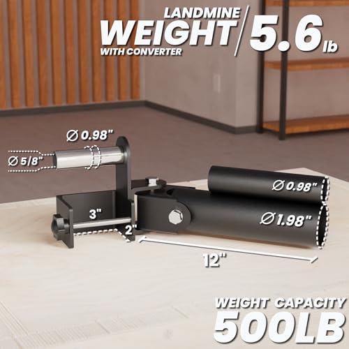 Synergee Landmine Attachment for Power and Squat Racks. Fits 2x2, 2x3, and 3x3 Racks. Rotational Trainer for Presses, Rows, Core & Full-Body Workouts. Works with 1" & 2" Barbells. - Image 4