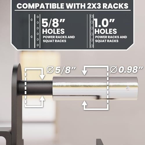 Synergee Landmine Attachment for Power and Squat Racks. Fits 2x2, 2x3, and 3x3 Racks. Rotational Trainer for Presses, Rows, Core & Full-Body Workouts. Works with 1" & 2" Barbells. - Image 5