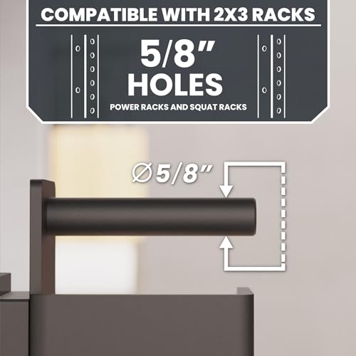 Synergee Safety Arms for Power and Squat Racks. Barbell Spotter Arms Compatible with 2x2, 2x3, and 3x3 Racks. Heavy-Duty Lifting Support for Squats, Bench Press, and Strength Training - Image 5