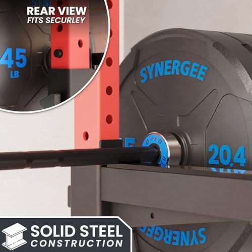Synergee Safety Arms for Power and Squat Racks. Barbell Spotter Arms Compatible with 2x2, 2x3, and 3x3 Racks. Heavy-Duty Lifting Support for Squats, Bench Press, and Strength Training - Image 6