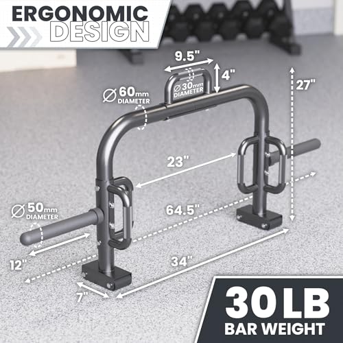 Synergee Stand-Up Open Trap Bar – Hex, Shrug & Deadlift Bar for Olympic & Standard Plates, Space-Saving Design - Image 4