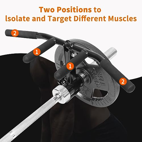 T Bar Row Attachment Multi-Grip: T Bar Row Multi-Grip Handle Bar Attachment for 2Inch Olympic Barbell Bar & 1Inch Standard Bar Strength Workout Training - Image 3