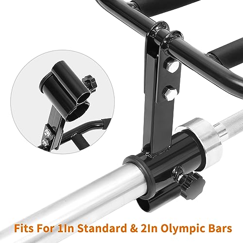 T Bar Row Attachment Multi-Grip: T Bar Row Multi-Grip Handle Bar Attachment for 2Inch Olympic Barbell Bar & 1Inch Standard Bar Strength Workout Training - Image 4
