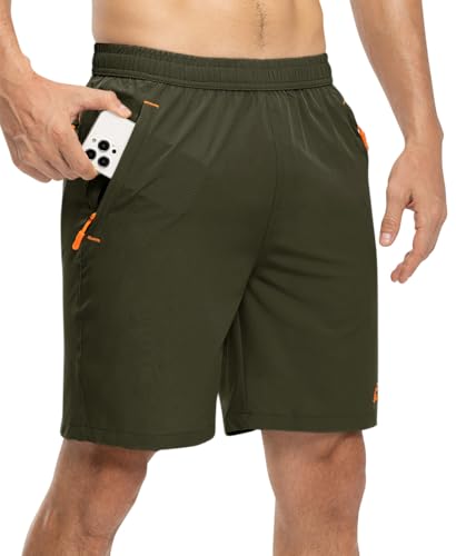TBMPOY Men's Hiking Shorts Quick Dry Athletic Gym Workout Short with Zipper Pockets - Image 3