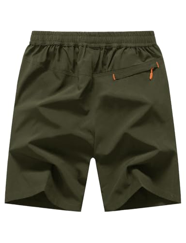TBMPOY Men's Hiking Shorts Quick Dry Athletic Gym Workout Short with Zipper Pockets - Image 4