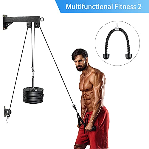TRENDBOX Pulley System Gym Cable Machine LAT Pulldown Attachments Chest Expansion Training Exercise and Fitness Home Gyms - Image 5