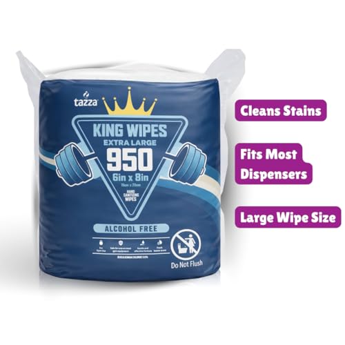 Tazza Gym Equip Wipes, 4 x 950 Count (3800 Total Wipes) - Durable, Pre-Saturated Gym Equipment & Surface Cleaning Wipes - Image 5