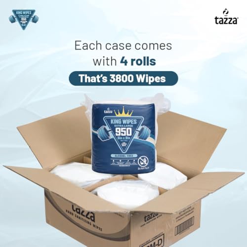 Tazza Gym Equip Wipes, 4 x 950 Count (3800 Total Wipes) - Durable, Pre-Saturated Gym Equipment & Surface Cleaning Wipes - Image 6