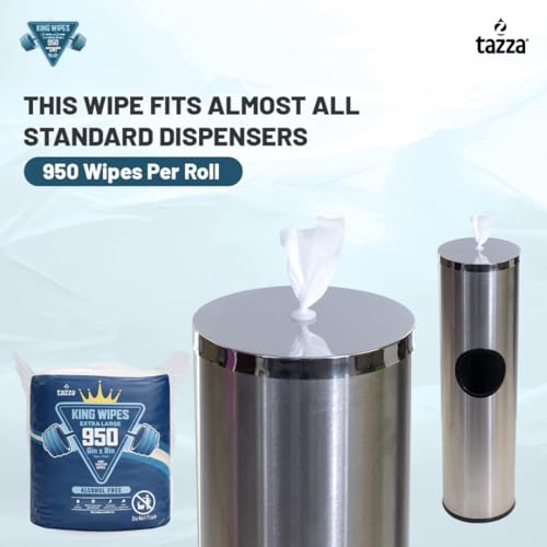 Tazza Gym Equip Wipes, 4 x 950 Count (3800 Total Wipes) - Durable, Pre-Saturated Gym Equipment & Surface Cleaning Wipes - Image 7