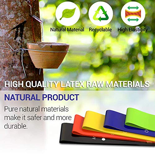 TechStone Resistance Bands Set – 5 Levels Loop Exercise Bands for Men & Women, Elastic Workout Bands for Home Gym, Training, Yoga & Fitness, Carry Bag Included - Image 5