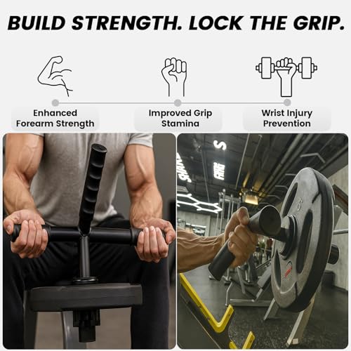 The Strong Arm Forearm & Wrist Strengthener – Adjustable Alloy Steel Grip Trainer with 3 Anti-Slip Finger Sleeves & Clamp, Wrist Roller Bar for Flexion, Extension & Grip Workout - Image 3