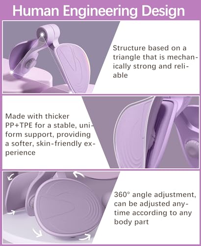 Thigh Exerciser Kegel Exerciser, Pelvic Floor Trainer, Kegel Trainer for Postpartum Rehabilitation, Trimmer Inner Thigh, Thigh Toner Workout, - Image 3