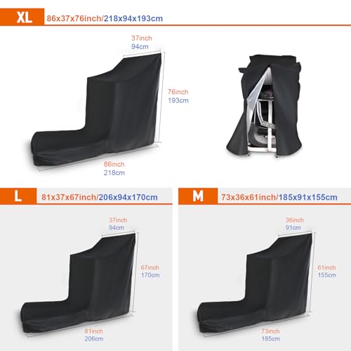 Treadmill Cover, Folding Treadmill Cover with Zipper, Dustproof and Waterproof Cover Fit for Exercise Sports Running Machine Equipment, Perfect for Indoor or Outdoor Use, Black… - Image 5