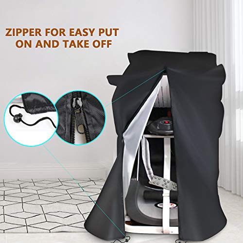 Treadmill Cover, Folding Treadmill Cover with Zipper, Dustproof and Waterproof Cover Fit for Exercise Sports Running Machine Equipment, Perfect for Indoor or Outdoor Use, Black… - Image 6