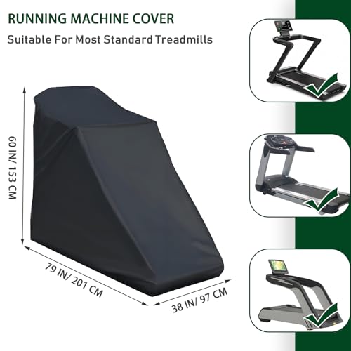Treadmill Cover, Running Machine Cover, Oxford Cloth Waterproof Dustproof Exercise Equipment Protect with Drawstring and Storage Bag for Outdoor Indoor - Image 3