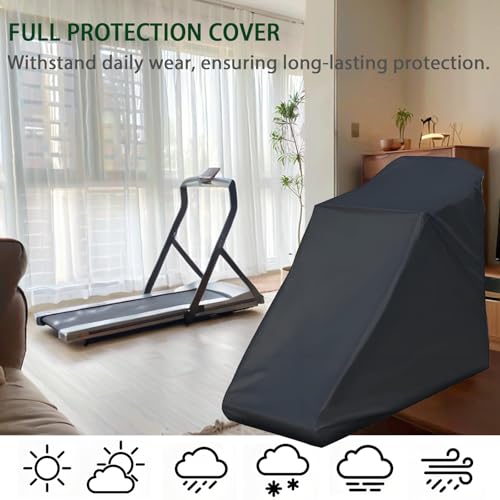 Treadmill Cover, Running Machine Cover, Oxford Cloth Waterproof Dustproof Exercise Equipment Protect with Drawstring and Storage Bag for Outdoor Indoor - Image 7