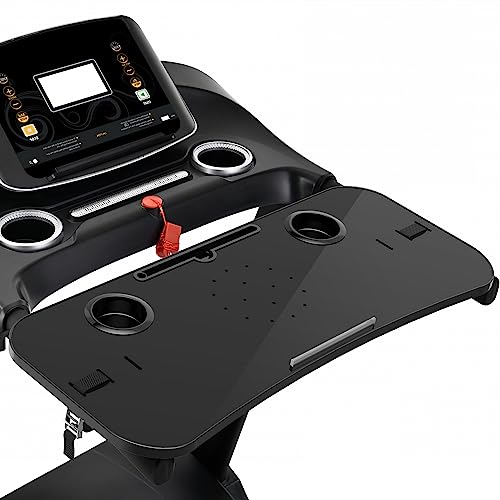 Treadmill Desk Attachment, 36 Inches Tread Tray Workstation Handlebars Platform with Laptop Holder, Cup Tablet Holder, Ergonomic Stand with Cooling Holes(Black) - Image 5