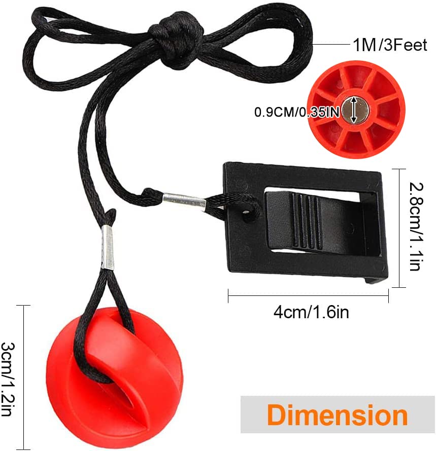 Treadmill Magnet Safety Key Compatible with Most of NordicTrack Image Weslo Epic Golds Gym Freemotion and Healthrider Treadmills, Replacement Treadmill Magnet Security Lock - Image 4