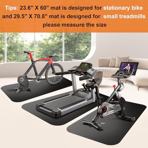 Treadmill Mat,Bike Mat,Stationary Bike Mat,Foldable Treadmill Mat for Hardwood Floors and Carpet.for Exercise Bike,Exercise Equipment Indoor Cycles,Rowing Elliptical (23.6" X 47.5") - Image 4