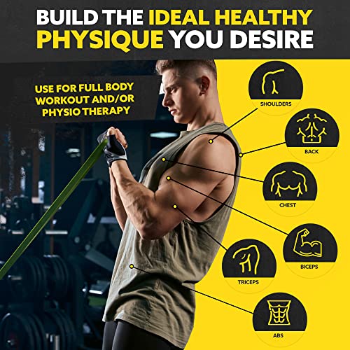 Tribe Lifting Resistance Bands for Working Out Men and Women - Set of 5 Pull Up Bands for Strength Training, Exercise Bands with Handles, Door Anchor and Bar Options for Home Gym - Image 7