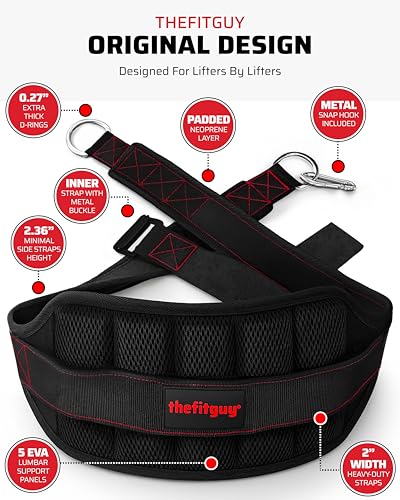 Ultimate Belt for Belt Squats, Rack Attachment and Squat Machine, Structured Back Support, Stays Low During Down Movement, Padded Hip & Thigh Area, Buckle Strap - No Sliding Down, Heavy Duty - Image 3