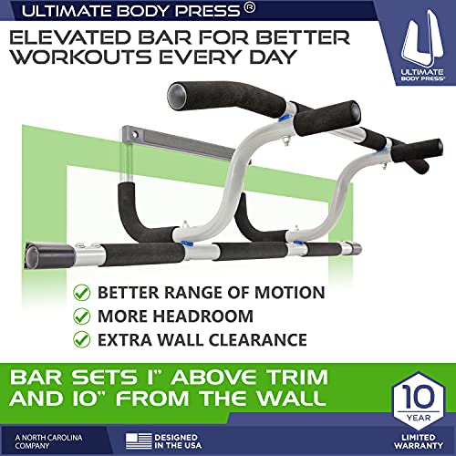 Ultimate Body Press XL Doorway Pull Up bar with Elevated bar & Adjustable Width - Image 3
