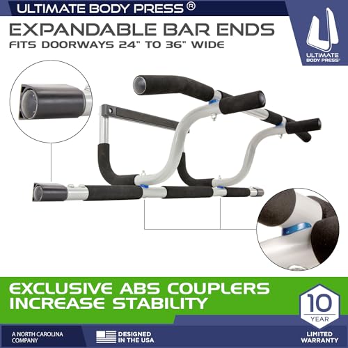 Ultimate Body Press XL Doorway Pull Up bar with Elevated bar & Adjustable Width - Image 4