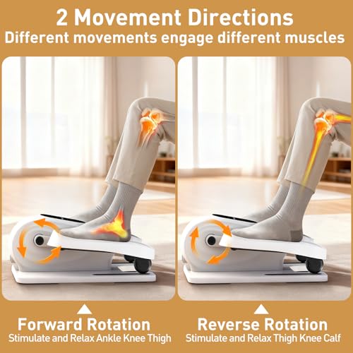 Under Desk Elliptical Exercise Machine, Electric Ellipse Leg Exerciser as Seen on TV, 15 Speeds Foot Exerciser While Sitting for Seniors, Portable Seated Pedal Exerciser for Home Office, Gifts - Image 5