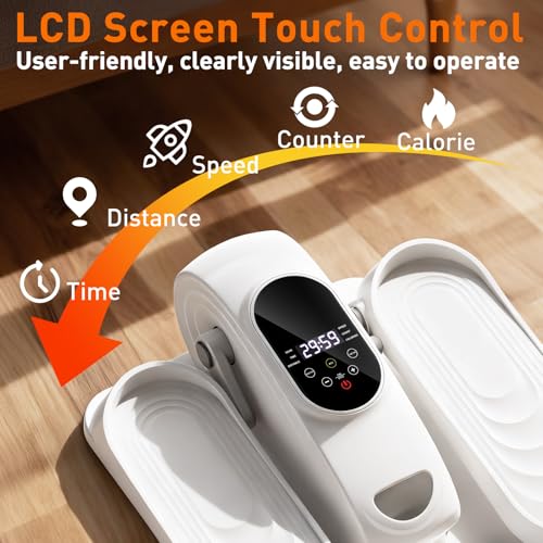 Under Desk Elliptical Exercise Machine, Electric Ellipse Leg Exerciser as Seen on TV, 15 Speeds Foot Exerciser While Sitting for Seniors, Portable Seated Pedal Exerciser for Home Office, Gifts - Image 7