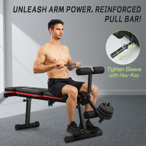 Upgraded Adjustable Weight Bench with Leg Extension and Leg Curl, 9 Back Positions & Foldable, 1200LB Workout Bench for Home Gym, Flat Decline Incline Bench for Full-Body Strength Training & Big Guys - Image 7