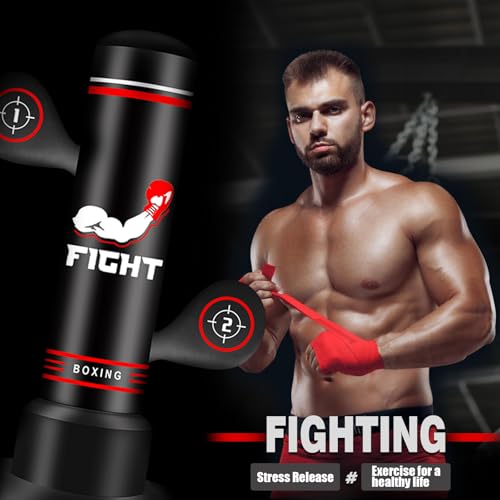 Upgraded Heavy Freestanding Punching Bag for Adults Teens, 70” Standing Punching Bag Kicking Bag Heavy Bag, Women Men Kickboxing Bags for Training MMA Fitness Home Gym - Image 6