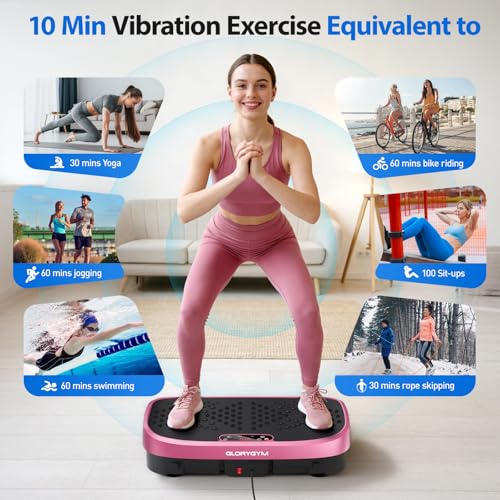 Vibration Plate Exercise Machine - 120 Levels, 350lb Capacity, Quiet Motor with Remote Control for Home Fitness & Weight Loss - Image 3