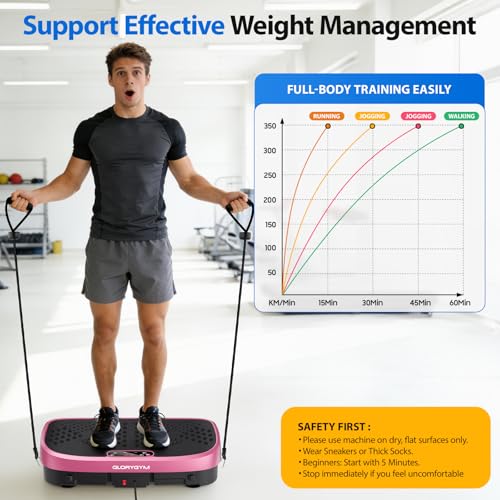 Vibration Plate Exercise Machine - 120 Levels, 350lb Capacity, Quiet Motor with Remote Control for Home Fitness & Weight Loss - Image 4