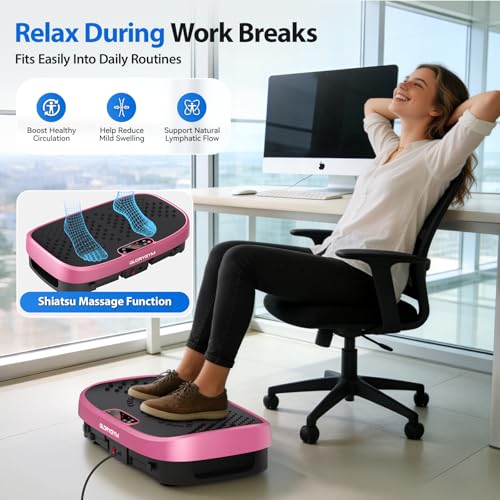 Vibration Plate Exercise Machine - 120 Levels, 350lb Capacity, Quiet Motor with Remote Control for Home Fitness & Weight Loss - Image 6