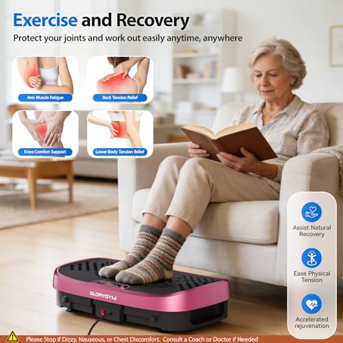 Vibration Plate Exercise Machine - 120 Levels, 350lb Capacity, Quiet Motor with Remote Control for Home Fitness & Weight Loss - Image 7