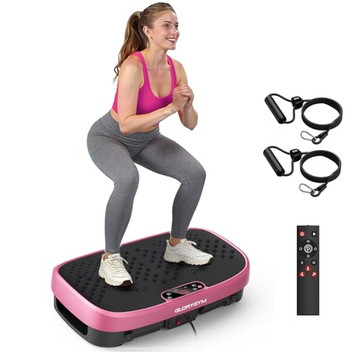 Vibration Plate Exercise Machine - 120 Levels, 350lb Capacity, Quiet Motor with Remote Control for Home Fitness & Weight Loss