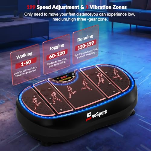 Vibration Plate Exercise Machine, 2026 EvoSpark Dual Motor Vibration Plate for Lymphatic Drainage, 3D & 4D Whole Body Vibration Plates for Weight Loss, Shaker Workout Equipment for Women Men Home - Image 6