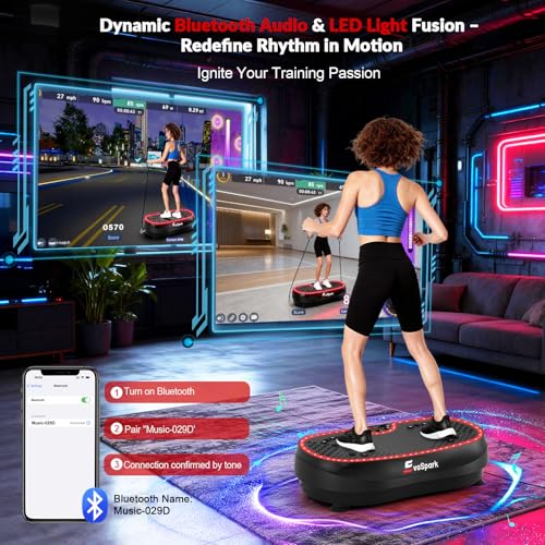 Vibration Plate Exercise Machine, 2026 EvoSpark Dual Motor Vibration Plate for Lymphatic Drainage, 3D & 4D Whole Body Vibration Plates for Weight Loss, Shaker Workout Equipment for Women Men Home - Image 7
