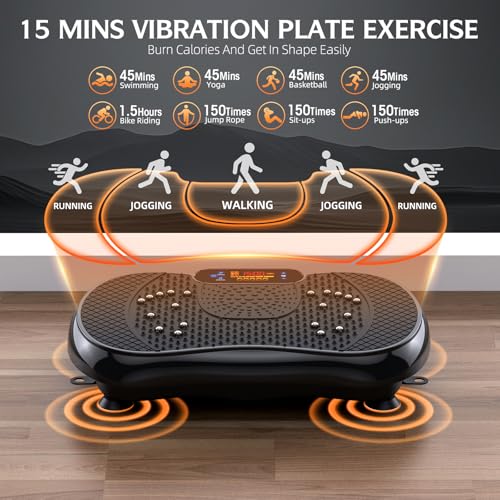 Vibration Plate Exercise Machine, Lymphatic Drainage Machine for Weight Loss, Shake Vibrating Plate Full Body Workout Fitness Platform, Vibration Board For Shaping Wellness,Home Sport Gym-330lbs - Image 6