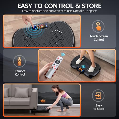 Vibration Plate Exercise Machine, Lymphatic Drainage Machine for Weight Loss, Shake Vibrating Plate Full Body Workout Fitness Platform, Vibration Board For Shaping Wellness,Home Sport Gym-330lbs - Image 7