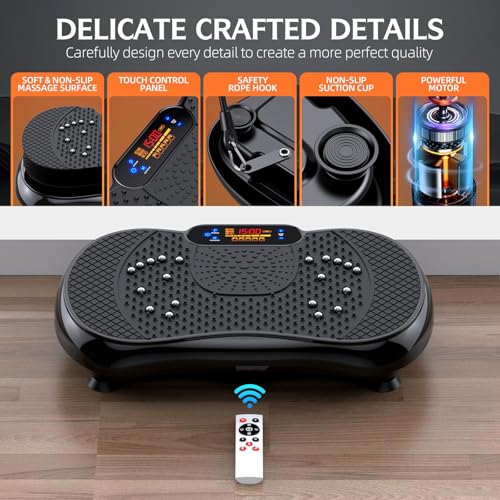 Vibration Plate Exercise Machine, Lymphatic Drainage Machine for Weight Loss, Shake Vibrating Plate Full Body Workout Fitness Platform, Vibration Board For Shaping Wellness,Home Sport Gym-330lbs - Image 8