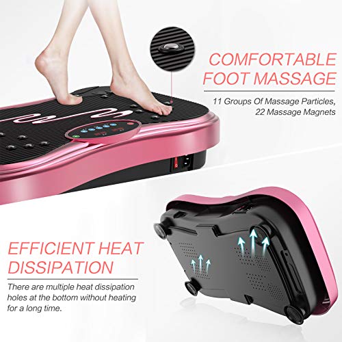Vibration Plate Exercise Machine Whole Body Workout Vibration Fitness Platform for Home Fitness & Weight Loss + Remote + Loop Resistance Bands, 999 Levels - Image 7