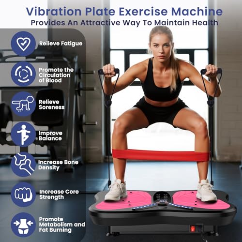 Vibration Plate Exercise Machine for Lymphatic Drainage, Vibration Machine for Full-Body Weight Loss Shaping, Vibrate Fitness Platform 400 Lbs & 200 Adjustable Speeds for Women Men Home - Image 7