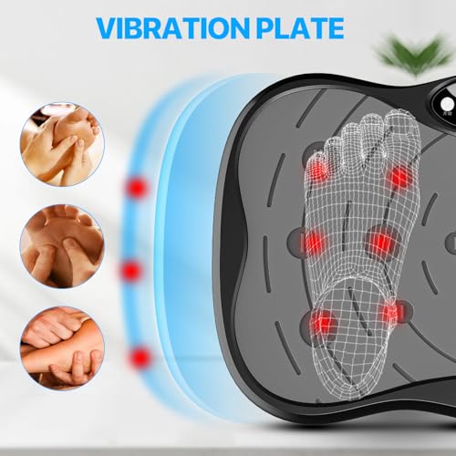 Vibration Plate Exercise Machine for Lymphatic Drainage Weight Loss, Whole Body Workout Vibration Fitness Platform ,Home Training Equipment ,Sport Gym for Weight Loss Fat Burner for Women Men - Image 3